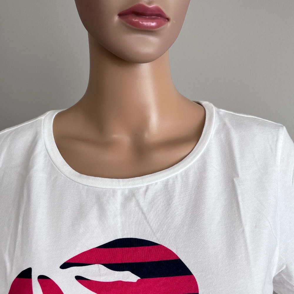 Tommy Hilfiger Women’s White Short Sleeve T-Shirt size L - Picture 3 of 8